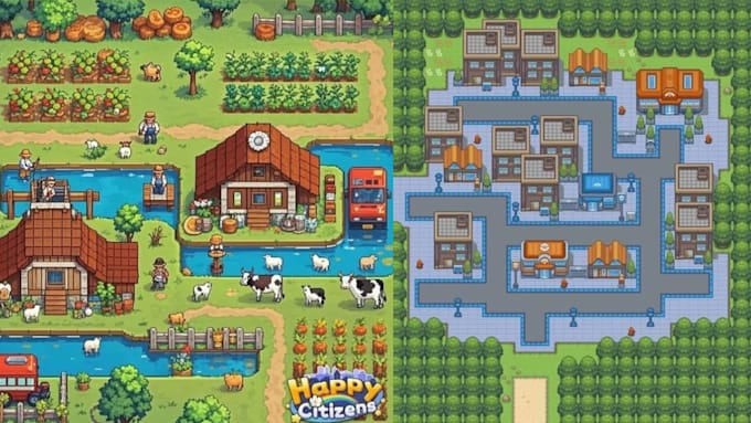 create custom pixel art tilesets and game environment assets