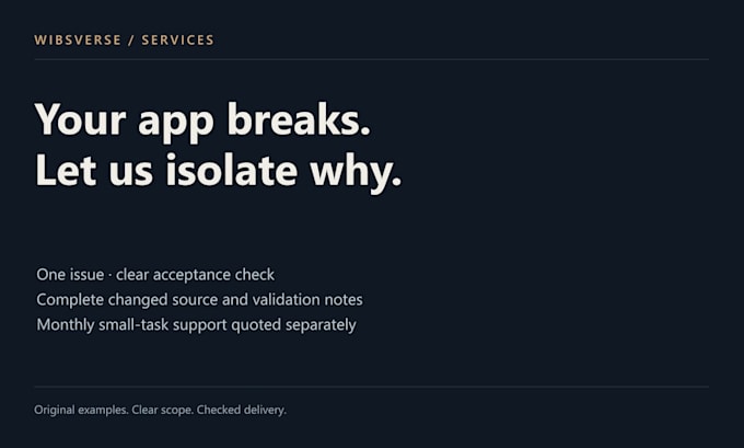 diagnose and fix a reproducible web app bug