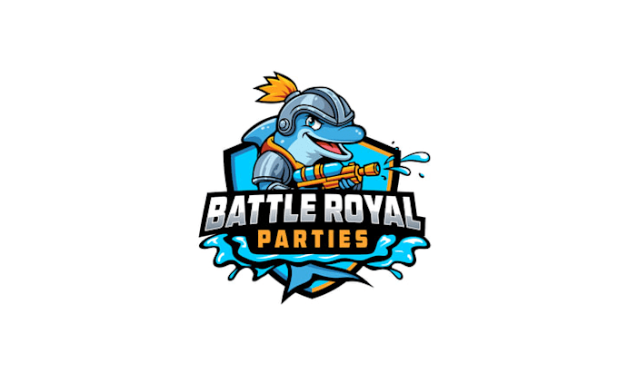 make battle royale party logo for epic water battle