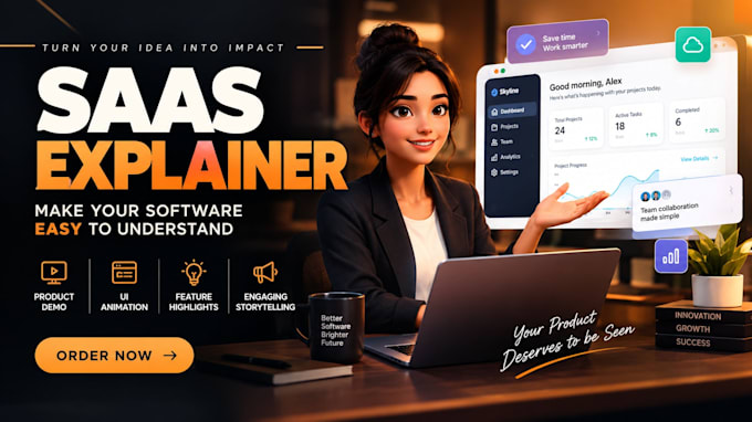 create a saas explainer video for your software product