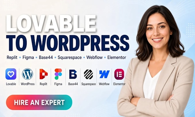do lovable to wordpress, replit, figma, base44, squarespace, webflow, elementor