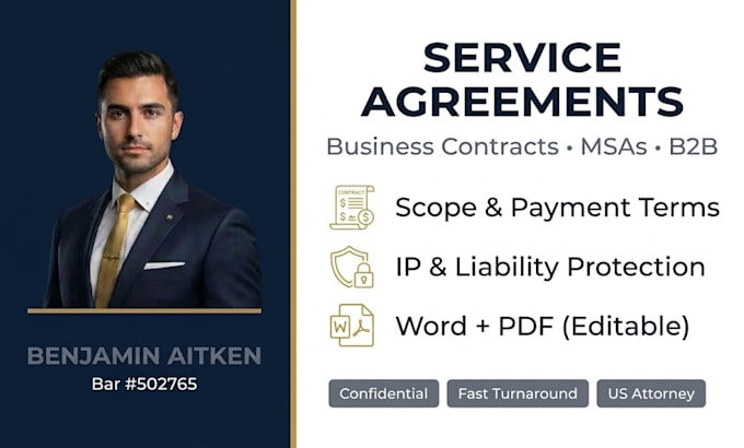 draft professional service agreements, business contracts