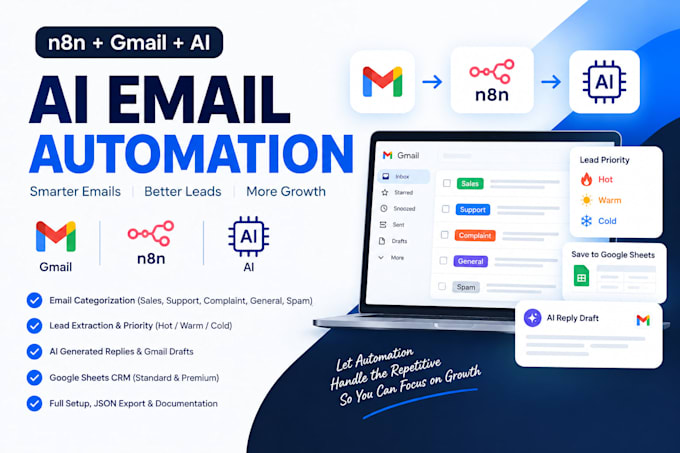 build an ai email automation system with n8n