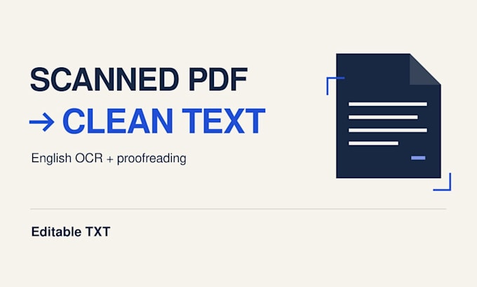 convert clear english scanned PDF to proofread text with ocr
