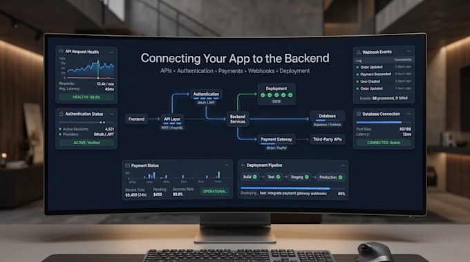 integrate stripe, supabase, firebase, or any API into your app