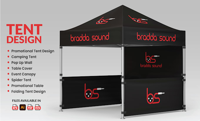 design tent, table cover, flag and canopy tent