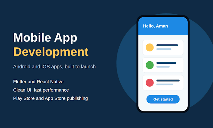 develop a full stack mobile and web application