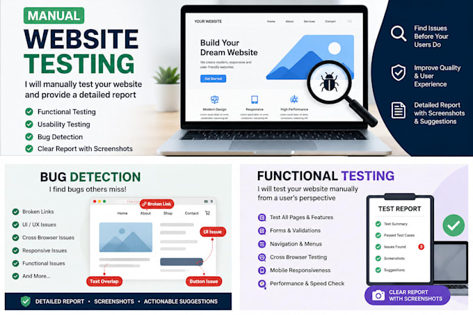 manually test your website