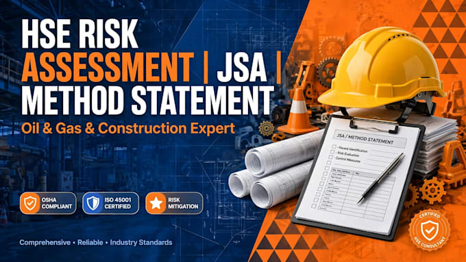 create hse risk assessment, jsa and safety documents