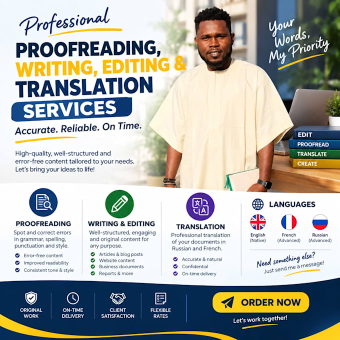 professionally proofread, translate and edit
