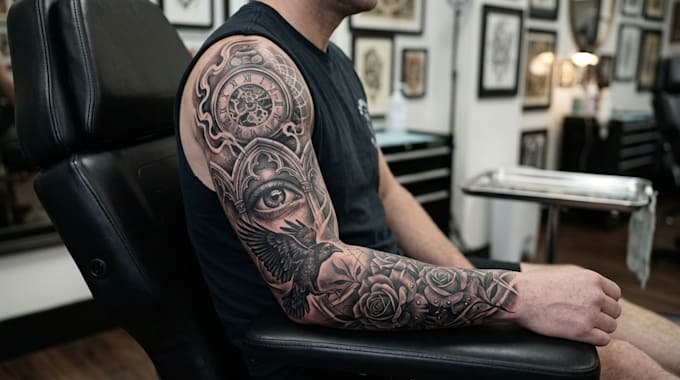 create professional realistic tattoo design