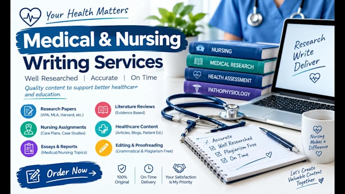 write high quality medical and nursing articles