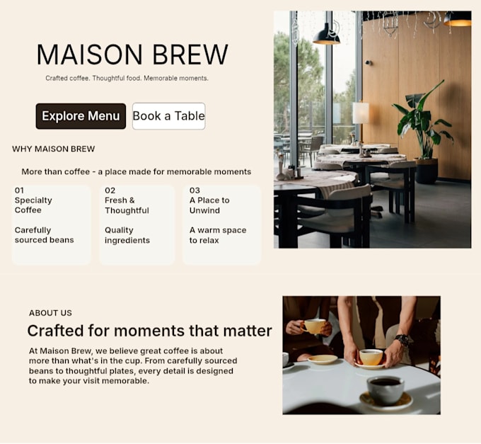 design a modern responsive website in framer