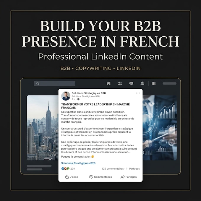 write professional b2b linkedin posts in french
