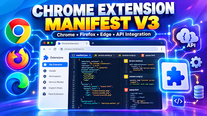 build browser extension scripts for chrome, firefox, edge