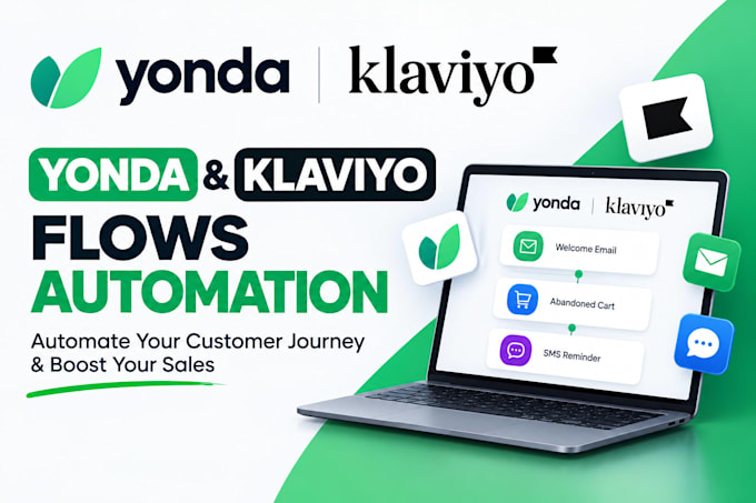 design yonda tutor website setup klaviyo flows automtion