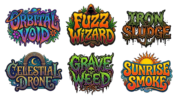 do psychedelic doom stoner doom sludge atmospheric metal logo