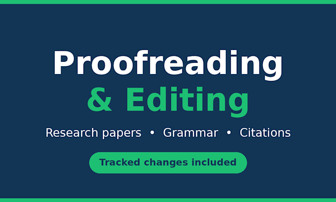 proofread and edit your research paper