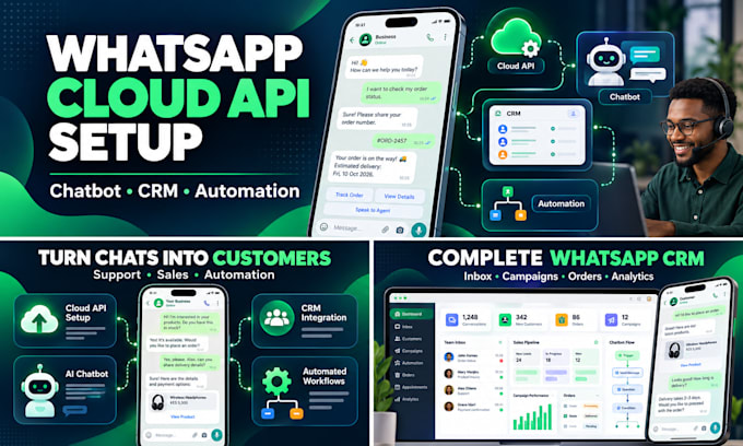 build a whatsapp CRM and ai chatbot with the cloud API