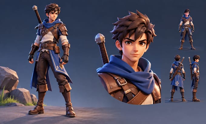 create stylized 3d game characters and game ready npc models