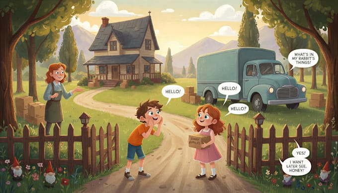 draw children story book illustration