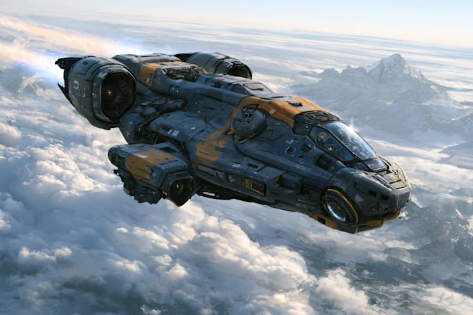 draw a spaceship concept