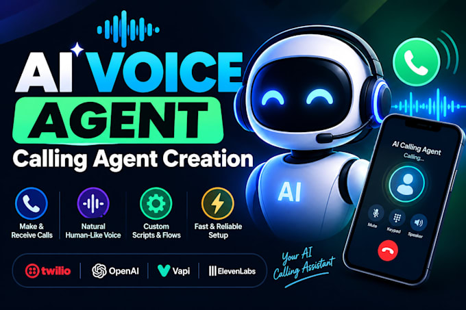 create ai voice agent with elevenlabs, vapi, retell ai