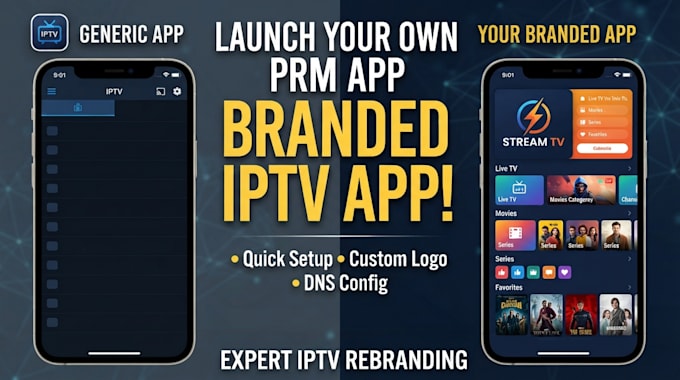 rebrand white label iptv apps like xciptv and smarters