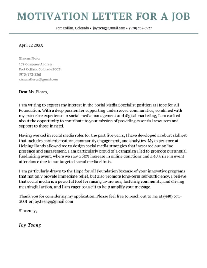 write a powerful motivational letter for any purpose