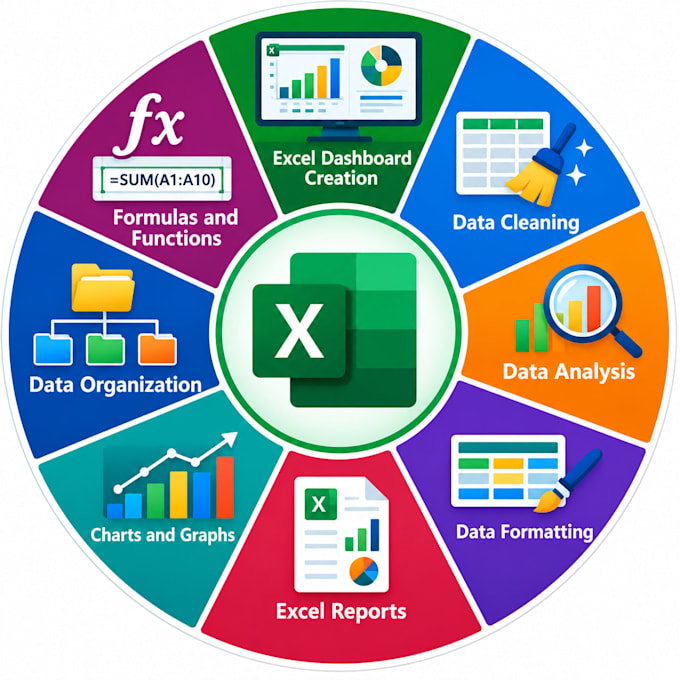 clean, format, merge, split excel data,