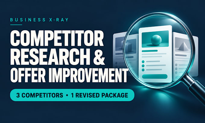 do competitor analysis and pricing research for your business