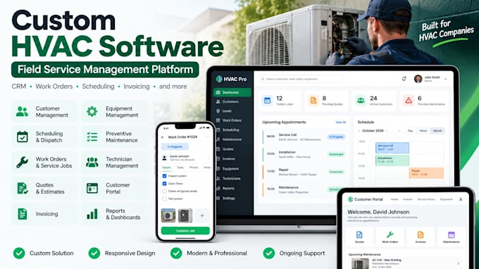 build custom hvac field service management software
