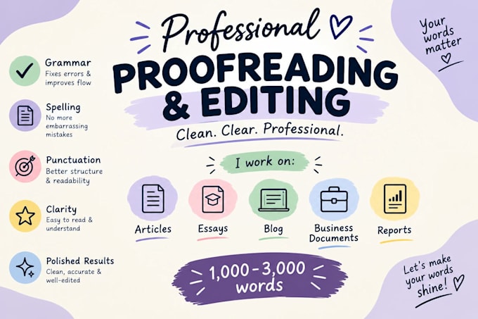 proofread and correct your english document
