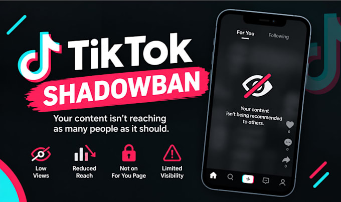 audit and fix tiktok shadowbans, tiktok appeal, fix shadow ban issues
