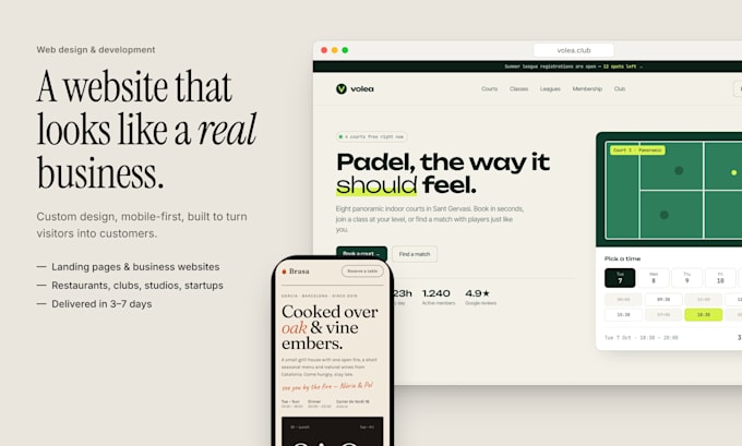 do a web or landing page