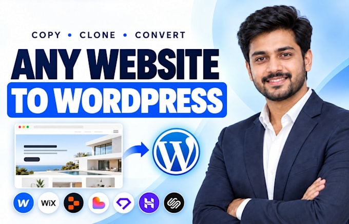 convert lovable, wix, replit, durable, hostinger ai websites to wordpress