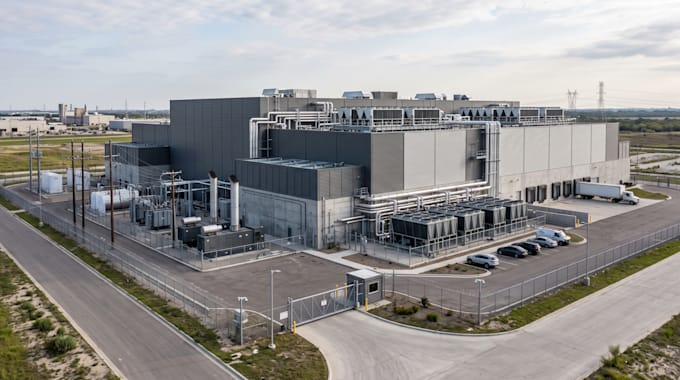 create 3d data center, storage room, 3d substation, server facility renders