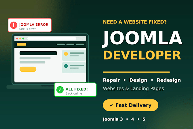 fix joomla bugs and errors and build or redesign your joomla website development