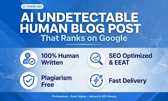 ai undetectable human blog post that ranks on google