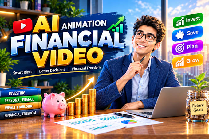 create ai financial animation and finance videos for youtube