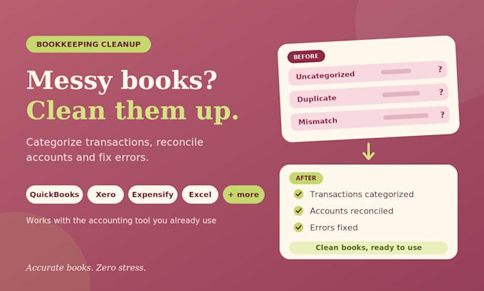catch up and clean up your books