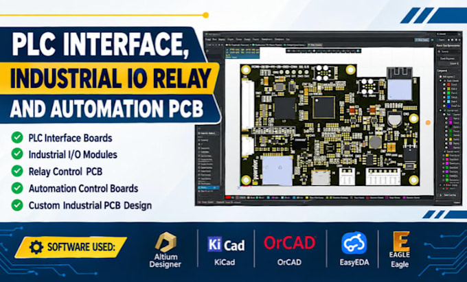 design plc interface, industrial io relay and automation pcb