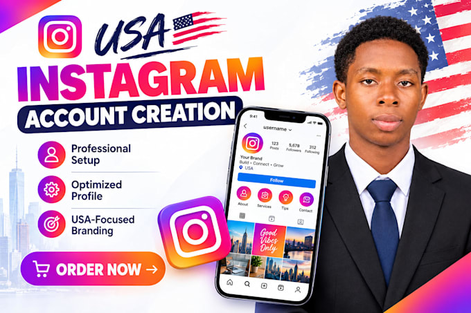 create a USA based instagram account for you
