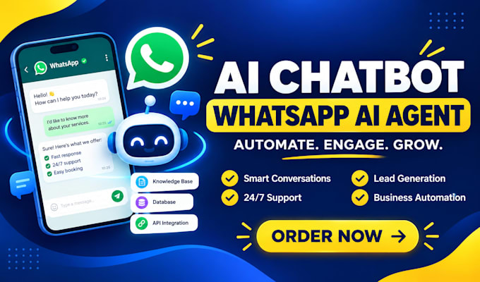build a custom ai chatbot, whatsapp ai agent, and automation