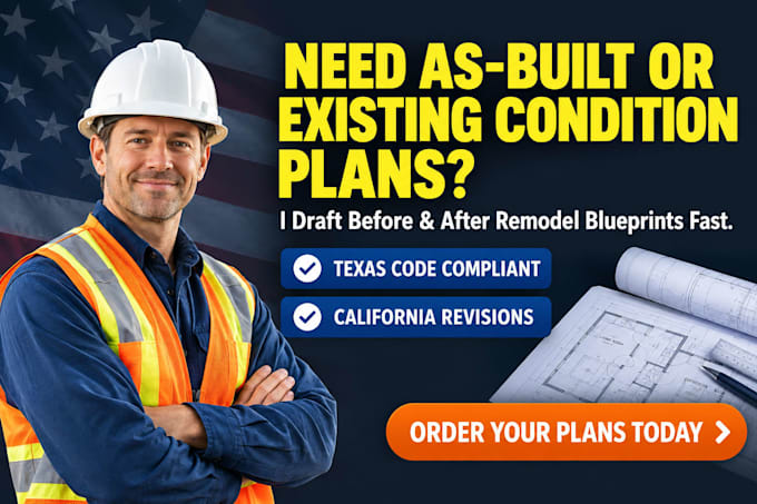 create as built drawings existing proposed plans permit texas california