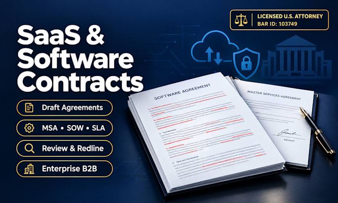 draft a saas msa, sla, and sow for your tech business