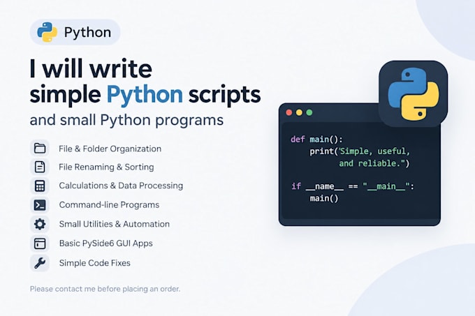 write simple python scripts and small programs