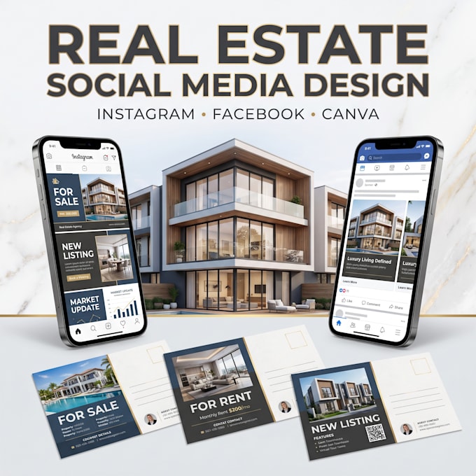 create real estate instagram posts and canva templates