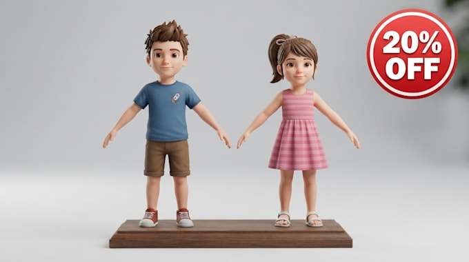 create 3d toy model articulated character toys miniatures and printable models