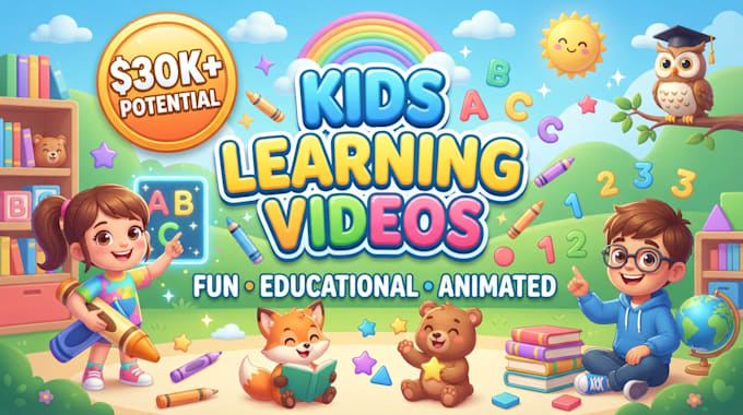 create kids learning educational videos